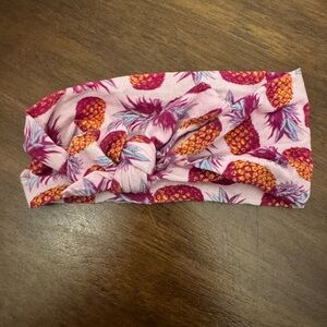 BB baby bling bows brand  Pineapple Pop Knot Headband - Pink Pineapple Print